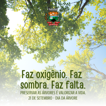 Faz oxignio, faz sombra, faz falta. Preservar as rvores  valorizar a vida. 21 de setembro - Dia da rvore